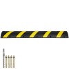 72'' Dual Channel Rubber Speed Bump Durable Traffic Hump with