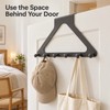 Over-the-Door Hook Rack - 6 Aluminum Hooks for Coats, Hats,