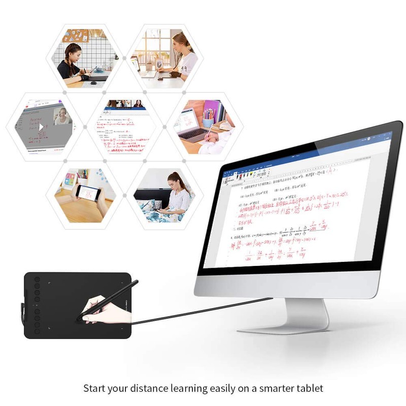 XP-PEN Deco Mini 7W Grafiktablett, 7,03''x4,38'' Pad, 2.4G Wireless Stift