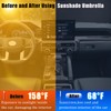 FUTLU 2024 Upgrade Car Umbrella Sunshade with Pull Rope,Windshield Sun