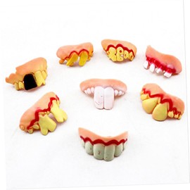 Fangs Cosplay 5pcs Practical Joke Toys Tooth Prop Toy Funny Wacky Artificial Teeth False Fangs Teeth Fake Teeth Funny Kids Vampire Cosplay