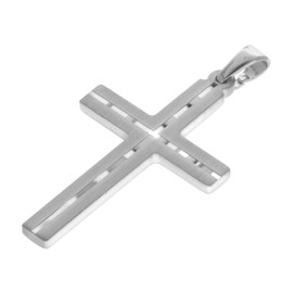 trendor Gents Necklace with Cross Silver 63836