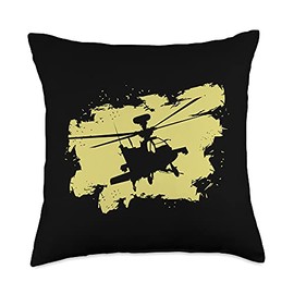 Airborne Air Traffic Airscrew Rotorcraft Fly Gift Helicopter Pilot Aviator Aircraft Flying Airplane Throw Pillow, 18x18, Multicolor