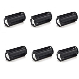 GFORTUN 6PCS 3 x 1.5V AAA Battery Case Holder Cylindrical Holders Series Connector Storage Case Black for Flashlight Torch