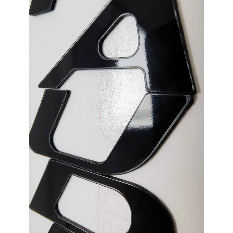 Advanced Trims Rear Bumper Gloss Black Plastic Letters Inserts for