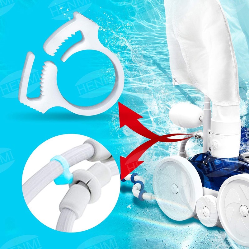 HENMI 6 PCS Sweep Hose Attachment Clamp Clasp Replacement Pool