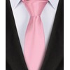 Lollanda Men Ties Pink Wedding Ties Solid Color Ties Formal