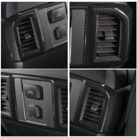 Keptrim for F-150 ABS Carbon Fiber Rear Air Conditioning Vent Outlet Panel Trim for 2016 2017 2018 2019 2020 Ford F150, 1pc