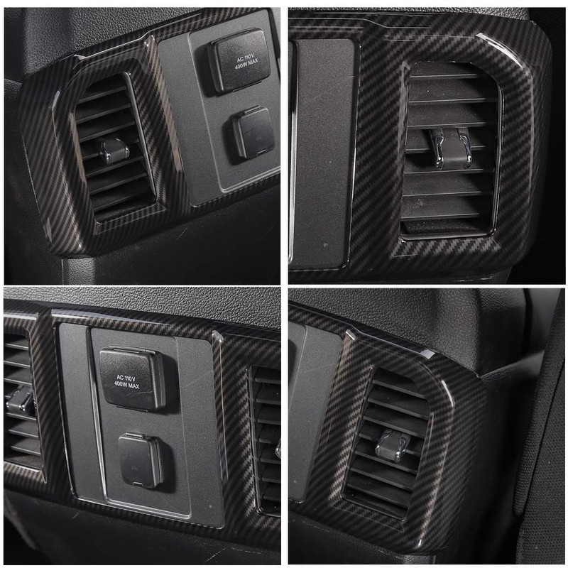 Keptrim for F-150 ABS Carbon Fiber Rear Air Conditioning Vent