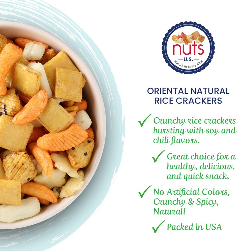 Oriental Rice Crackers, No Artificial Colors, Crunchy & Spicy, Natural!!!