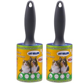 Lint Rollers Pet Hair Value Pack of 500 Sheets, Extra Sticky Lint Remover for Dog & Cat Fur, Clothes, Furniture, Couches Reusable Rollers for Fuzz, Fluff & Hair (Blue, 2 Count / 500 Sheets)