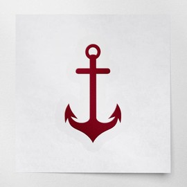 Transparent Decal Stickers of Anchor (Burgundy) Premium Waterproof Vinyl Decal Stickers for Laptop Phone Accessory Helmet Car Window Mug Tuber Cup Door Wall Decoration ANDSKUS0g5356RE