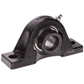 Timken RAK3/4 Pillow Block, 2 Bolt Holes, Relubricatable, Non-Expansion, Cast Iron, Eccentric Locking Collar, Steel Insert, Inch, 3/4" Bore Diameter