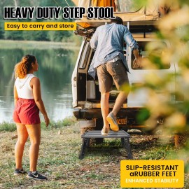 CANALHOUT Adjustable Height Platform Step | Supports up to 1,000lbs. | Aluminum(BLACK
