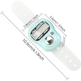 Opemg Digital Finger Ring Tally Counter, 5 Digit LCD Electronic Digital Display, Tally Counter Clicker for Weaving and Sports Counting Lap Counter, Accessories for Men and Women Meet Equipment White