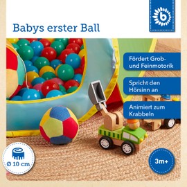 Bieco Baby Ball Weich mit Rassel | Baby Spielzeug 6 Monate Ball Baby Spielzeug Ball baby 6 Monate Stoffball Baby Spielball Stoffball Kinder Weicher Ball Kinder 1 Jahr Babyball Kinderball Spielbälle