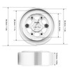 4pcs 1.3 Inches Wheels Rim Aluminum Alloy 6 Holes Wheel