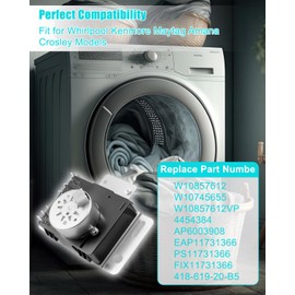 Upgraded W10436308 W10857612 W11043389 Dryer Timer Fit for Whirlpool Maytag Amana Roper Models, Dryer Timer Replacement Replace AP6003908 4454384 PS11731366 W10857612VP, 230VAC 60Hz