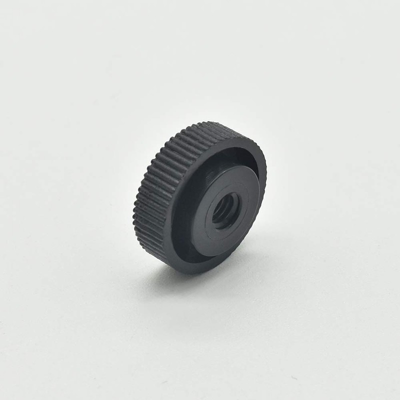 10x Knurled Nut M4 Black Plastic PA 6.6 Spacer Nut