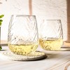 Stemless Wine Glasses Set of 12, 17 oz Red White