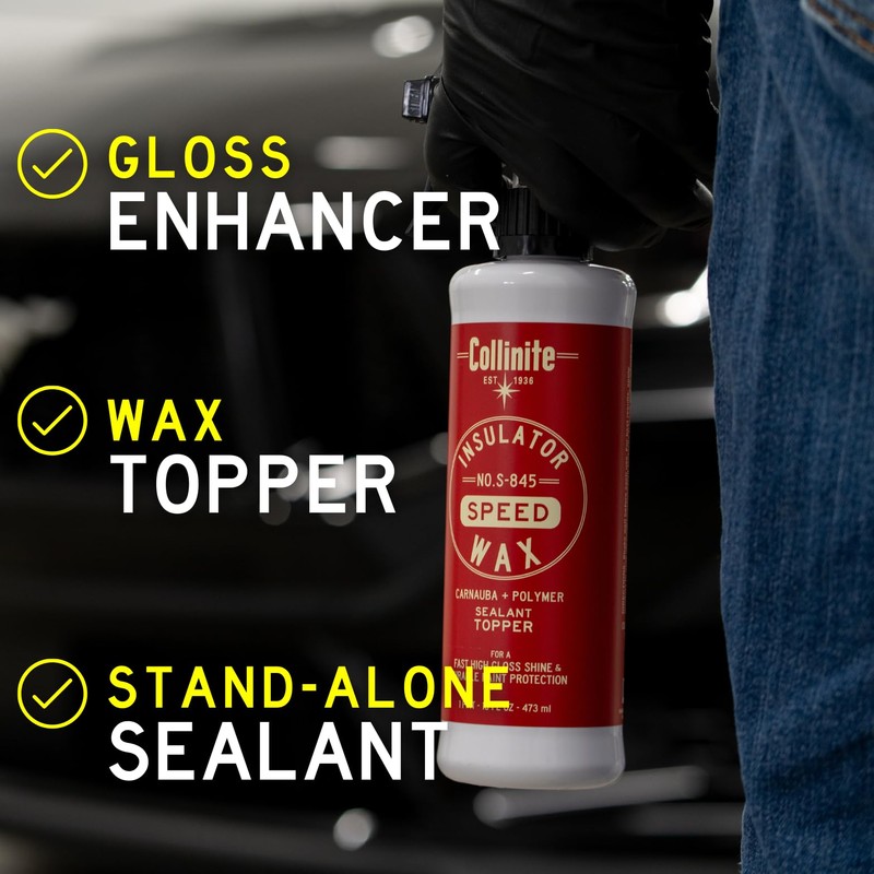 Collinite S-845 Insulator Wax Speed-Carnauba + Polymer Sealant+Spray Wax Topper.