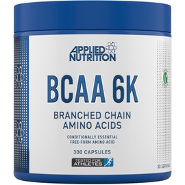 Applied Nutrition BCAA 6K (4:1:1) – 6000mg Branched Chain Amino Acids per Serving - Leucine, Isoleucine & Valine, for Endurance, Performance & Recovery 300 Vegan Capsules (30 Servings)