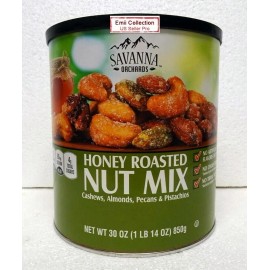 Savanna Orchards Honey Roasted Nut Mix Cashews, Almonds, Peanuts & Pistachios