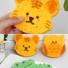 Baby Bath Sponge, 4 Pcs Cute Animal Shapes Animal Shapes