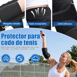 Codera Ajustable para Codo de Tenista y Epicondilitis, Soporte para Codo y Antebrazo Transpirable con 2 Barras de Aluminio Extraíbles, Codera para Epicondilitis para Deportivo y Diario