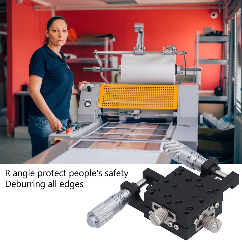 XY Linear Stage Cross Roller Micrometer Manual Slide Table Trimming
