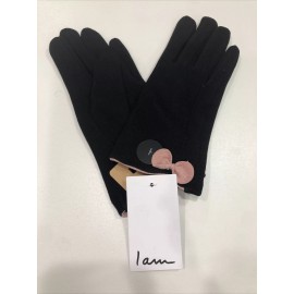 I Am Black Pink Accent Gloves