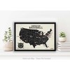 GeoJango Baseball Stadium Map Poster - Vintage Edition (36Wx24H inches)