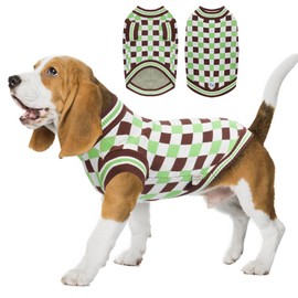 To a turn,Round Neck Pullover Dog Sweater,Pet Sweaters for Dogs Boy and Girl,Pet Knit Dog Clothes,Pet Clothing,Suitable for Various Types of Dogs(Green Group M)