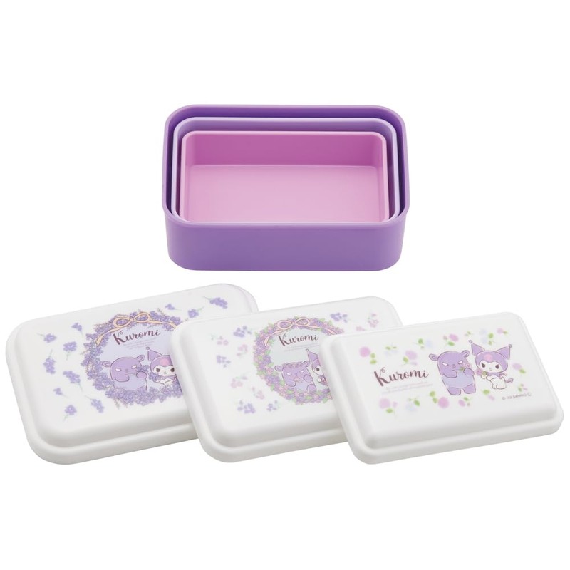 Skater SLUS3AG-A Sanrio Antibacterial Seal Container, Storage Container, Chromi, Flower