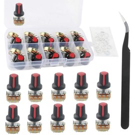 RUNCCI-YUN 10x potentiometer 500 k for Arduino Raspberry Pi and other projects - resistance module, linear, with control knob