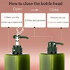 Pump Bottle Dispenser 22oz/650ml Jansburg 2Pack Refillable Square Plastic Lotion
