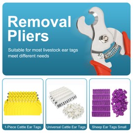 MUDUOBAN Stainless Steel Ear Tag Removing Tool for Cattle Sheep Goat Pig Ear Tag Remover Applicators Pliers by Livestocktool