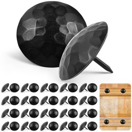 Otoolling 50 Pcs Large Iron Clavos Decorative Nails Iron Antique Clavos Fasteners Ornamental Rustic Accent for Wood Doors, Shutters, Faux Wood Beams, Gates and Furniture (1.5 Inch,Black)