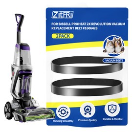ZITFRI Replacement Belts for Bissell 2910, 2987, 2806, 28062, 29878, 29879, 2190W PowerForce TurboClean PowerBrush Pet Carpet Cleaner, Flat Pump Belt Compatible with Part #1606428 (2 Pack)