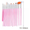 Other 15 Bolígrafos Para Diseño De Uñas, Herramienta Rosa Claro