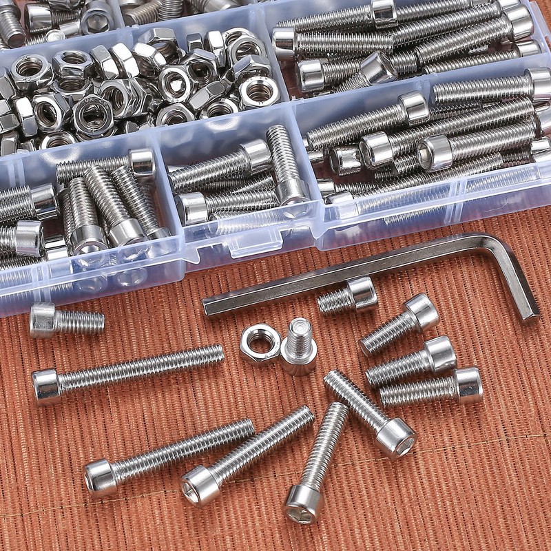 220 Pcs M6 Bolts and Nuts Sets, 304 Stainless Steel