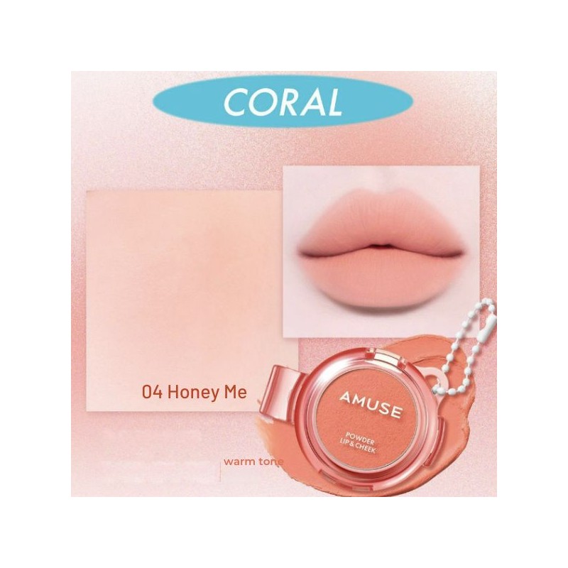 AMUSE Powder Lip & Cheek Duo Gift Set 3items, Color1#$%Color2:07