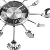 Timelike Wall Clock, 18" Metal Kitchen Cutlery Utensil Spoon Fork