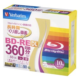 Mitsubishi Chemical DL VBE260NP3V1 Verbatim BD-RE Media For Repeat Recording (2-Layers, 1-Side, 1-2 Time Speed, 3 Discs)
