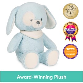 GUND Baby Sustainable Puppy Plush, Stuffed Animal Made from Recycled Materials, for Babies and Newborns, Blue/Cream, 13”