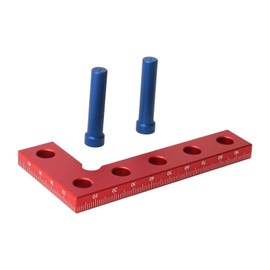 F Fityle Small Square and Center Finder Aluminum Alloy Mini Square Ruler Right Angle Edge Marking Tool for Woodwork Calibration, Metric