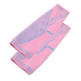 BUGUUYO 2pcs Calf Compression Sleeves for Running Sports Supportive Footless Socks for Pink Lightweight Breathable for Men Women Fit for Basketball Gym Fitness Activities