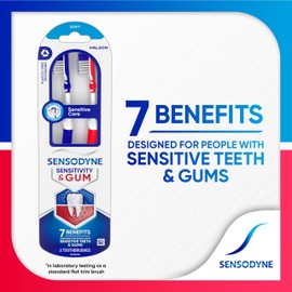 Sensodyne Sensitivity & Gum Soft Toothbrush Designed for Sensitive Teeth, 4-Pack