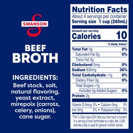 Swanson 100% Natural Beef Broth, 32 oz Carton (3 Pack)