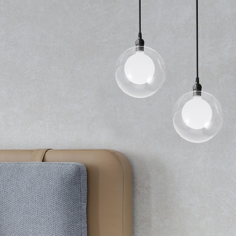 Double Layer Glass Lampshade 3.9 Inch Globe Pendant Lamp Shade